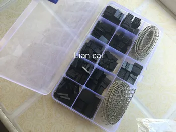 

620pcs/A Set Dupont Wire Jumper Pin Header Connector Housing Kit Male Crimp Pins+Female Pin Connector Terminal Pitch With Box