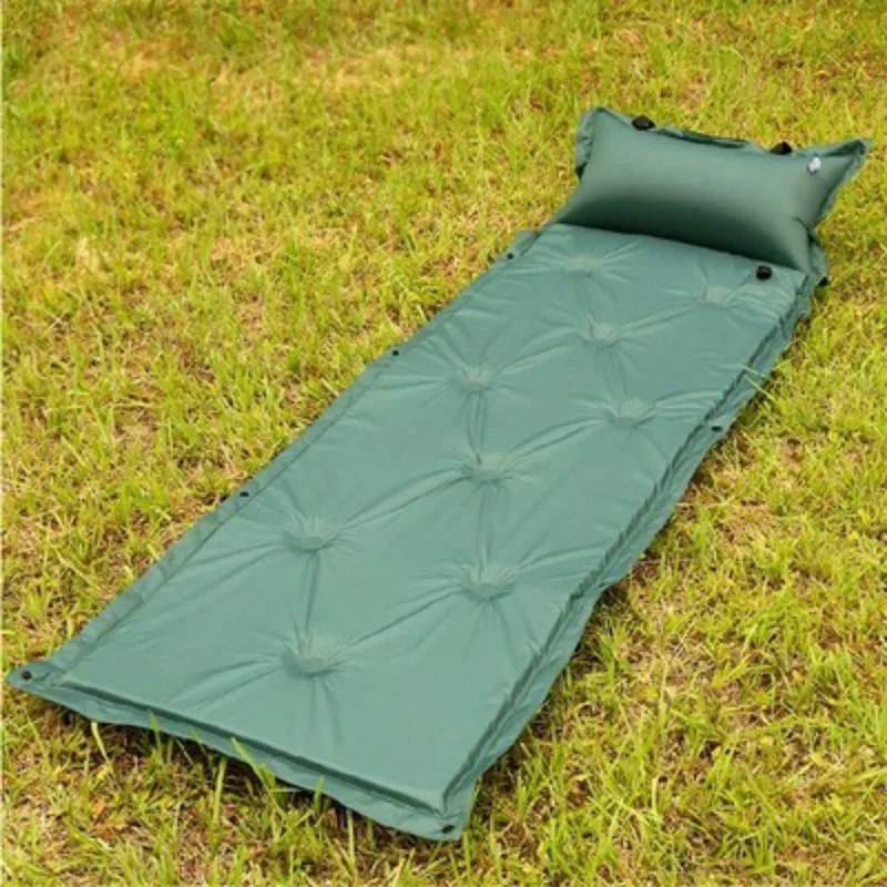 

Single Outdoor Automatic Inflatable Cushion Pad Thick Picnic Tent Camping Pad Stitching Double Inflatable Fishing