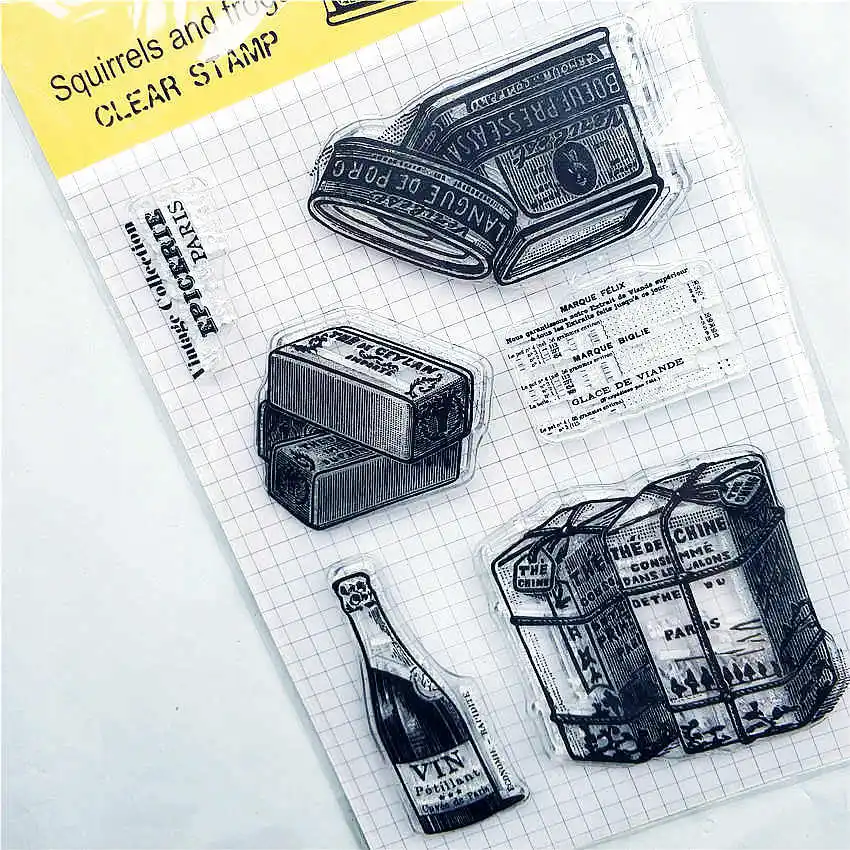 

PANFELOU The bottle package Transparent Clear Silicone Stamp/Seal for DIY scrapbooking/photo album Decorative clear stamp sheets