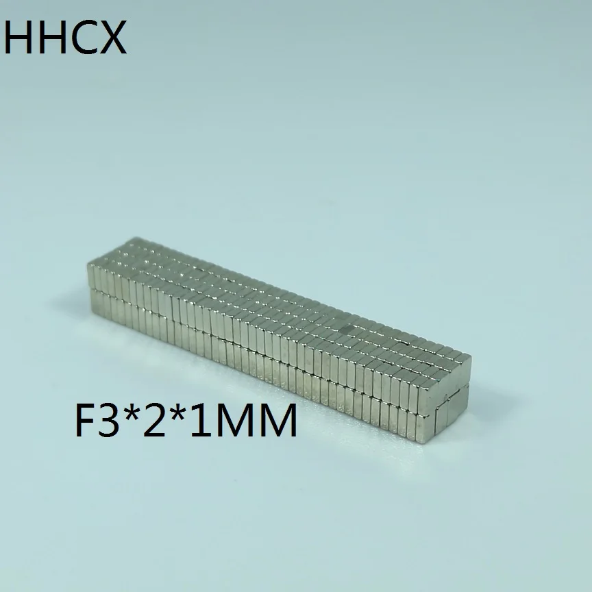 10 шт./лот F 3x2x1 мм N35 Сильный квадратный NdFeB редкоземельный магнит 3*2*1 мм неодимовые магниты 3 мм x 2 мм x 1 мм