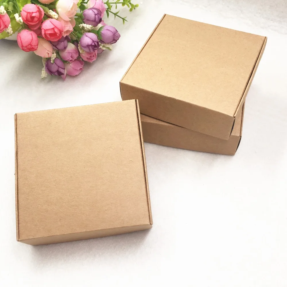

20pcs Brown Kraft Paper Aircraft Gift Boxes 6 Size Candy Box For Handmade Soap Wedding Party Gift Packaging Boxes