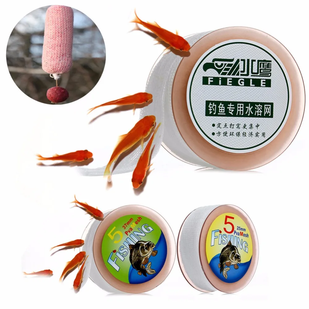 

PVA Mesh Refill Baits Stocking Net Bag - 5M Water Dissolving Spool Pack Carp Fishing Feeder - Refill Carps Fishing Stocking Rig