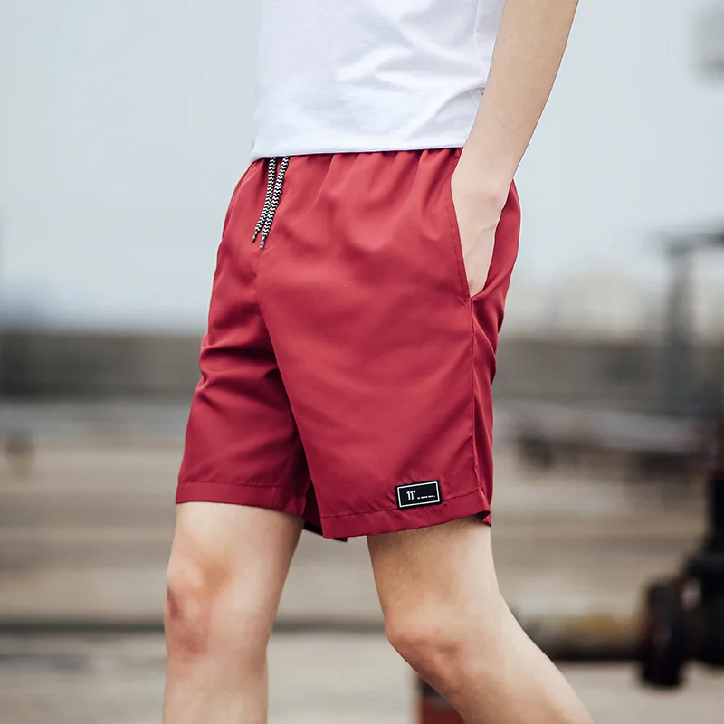 Новые мужские повседневные шорты Свободные Студенческие короткие шорты мужские брюки на шнурке пляжные шорты для мальчиков крутые летние спортивные шорты для бега