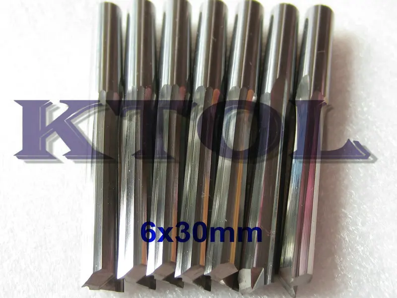 6x30mm-высокопробное две прямые Флейта резак, 10 шт./компл. хорошей скидкой карбида Endmill бит для деревообрабатывающие