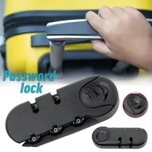 3 Digit Combination Padlock Accessories For Bags Lock Luggage Suitcase Travel Bag Code Lock Black Combination Lock 8.3x3.2cm 3 digit compact padlock assorted color