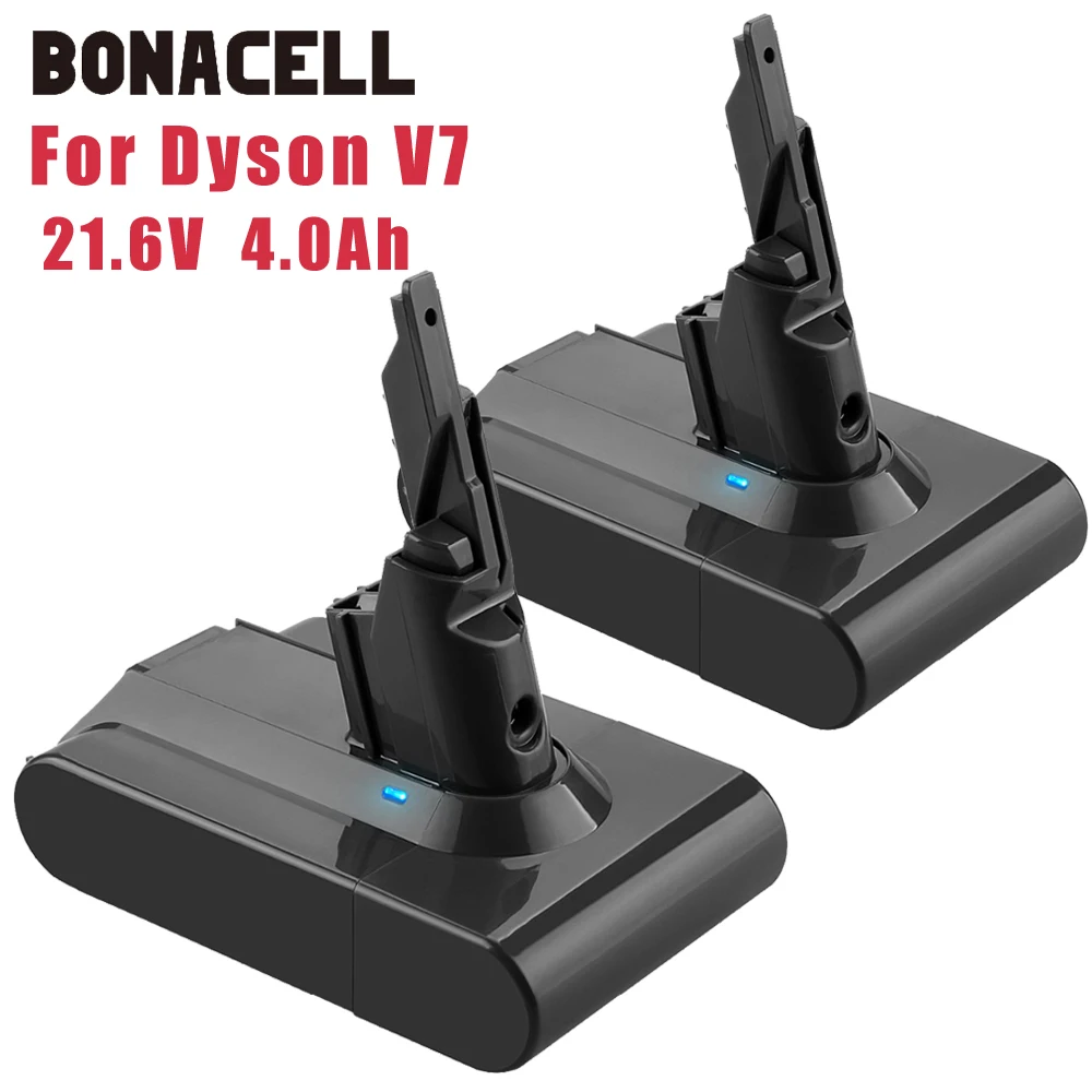 Bonacell 21,6 V 4.0Ah Li-lon аккумуляторная батарея для Dyson V7 FLUFFY V7 Animal V7 Pro замена пылесоса L30 - Цвет: 2 PACK