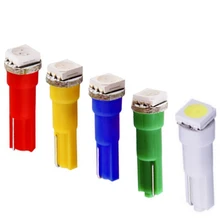 10 шт. W3W W1.2W T5 W2X2.6d 5050 SMD СВЕТОДИОДНЫЙ Автомобильный панель приборной панели лампа Авто приборной панели индикатор потепления Клин светильник лампа DC12V