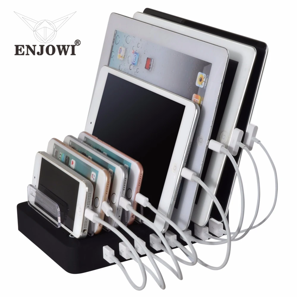 imágenes para Enjowi 8 Puertos de Escritorio USB Con Soporte de Carga 8 * 2.4A Multi Rápida de Energía para un Family Office Phone holder imágenes para Enjowi 8 Puertos de Escritorio USB Con Soporte de Carga 8 * 2.4A Multi Rápida de Energía para un Family Office Phone holder