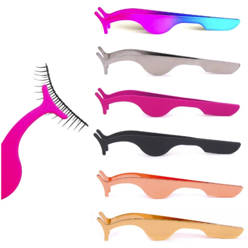 

Stainless Steel False Eyelashes Extension Curler Fake Eye Lash Eyelash Tweezers Applicator Clip Clamp Eyes Makeup Beauty Tools