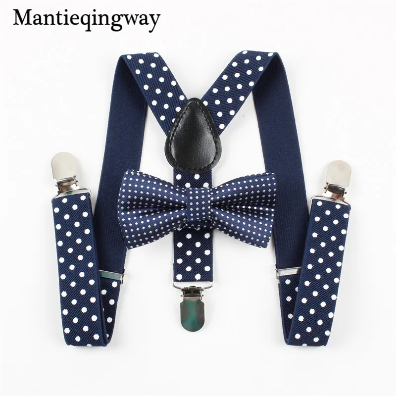 Mantieqingway Boys Gilrs Suspender Bowties Set For Children Wedding Bowties Suspenders font b Baby b font