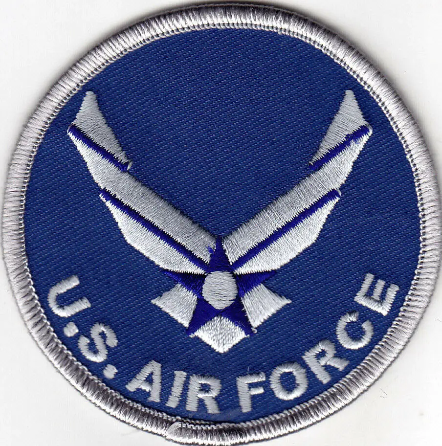 US Air Force logo EMROIDERED 3 inch IRON ON MILITARY PATCH 040 