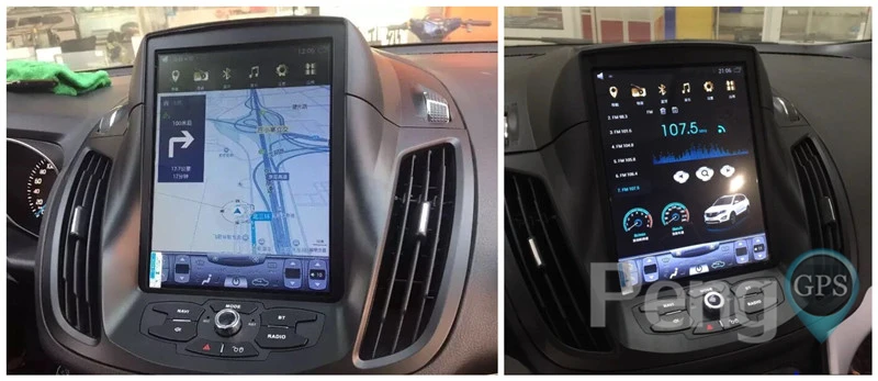 Android 7,1 Автомагнитола для Ford Kuga 2013 gps-навигация, dvd-плеер Tesla вертикальный ips экран 2G+ 64G головное устройство