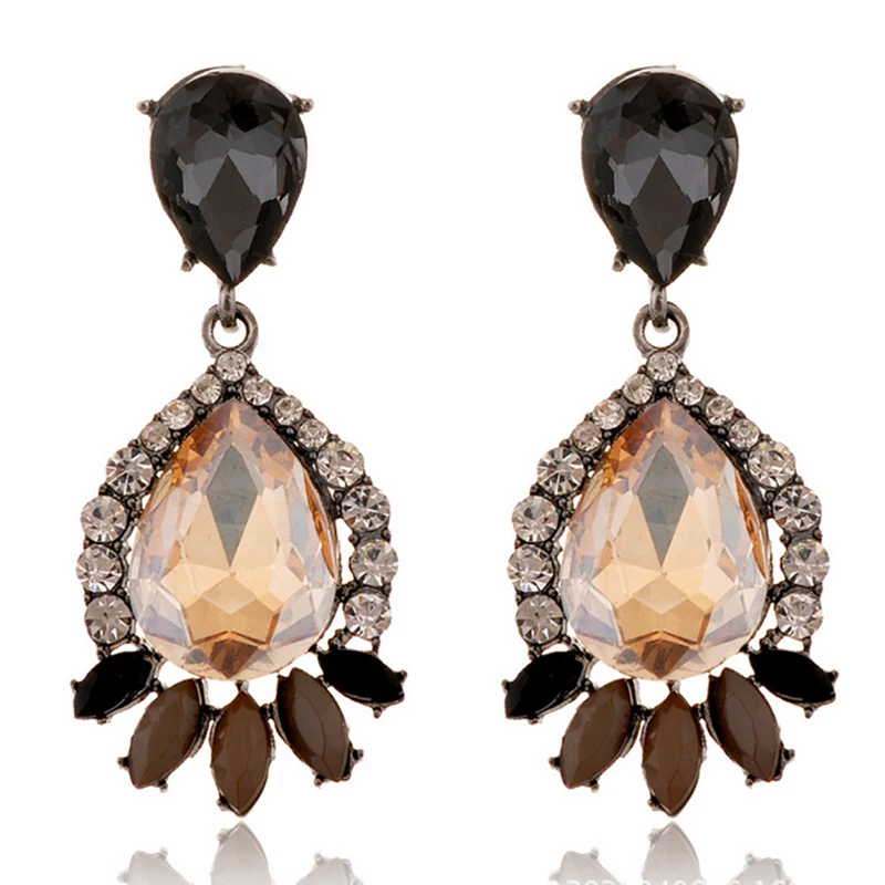 Big Earring Unique Crystal Statement Earring for Womenin Drop Earrings