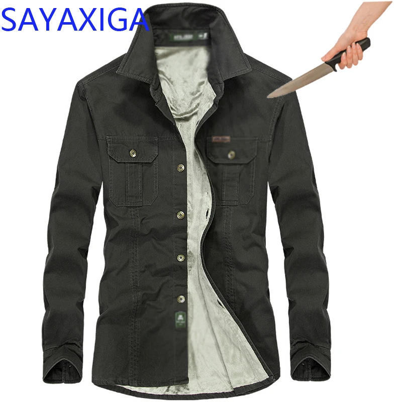 Prix Auto Défense Tactique SWAT Vitesse Anti Cut Couteau Résistant À la Coupure Chemise Anti Stab Preuve Manches longues velours Hommes chemise de Sécurité vêtements