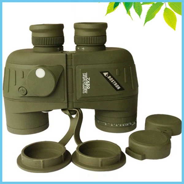 Cheap HD Waterproof Binoculars 7X50 BAK4 Fogproof Nitrogen-filled Binocular Telescope Green Coating Binoculars for Hiking
