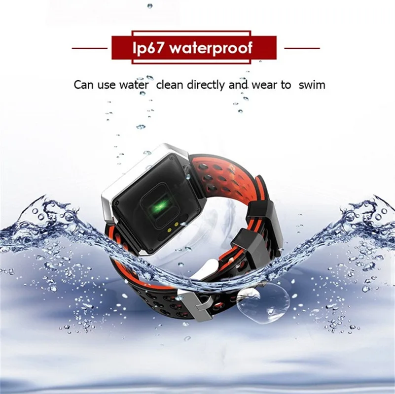 JQAIQ 2019 Ip67 Smart Bracelet Touch Screen Smart Band Heart Rate Blood Pressure Smart Wristband Sports Waterproof Smart Band