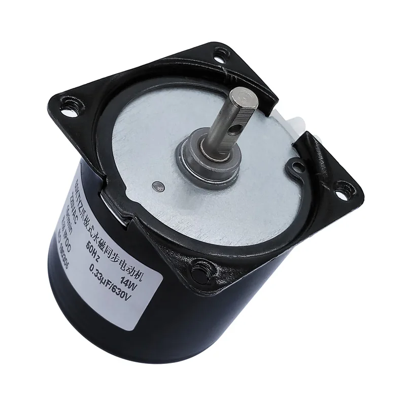 AC Motor Permanent Magnet Motor Electric Geared Motor Permanent magnet synchronous motor 60KTYZ speed reducer motors AC220V 14W controllable positive and negative inversion