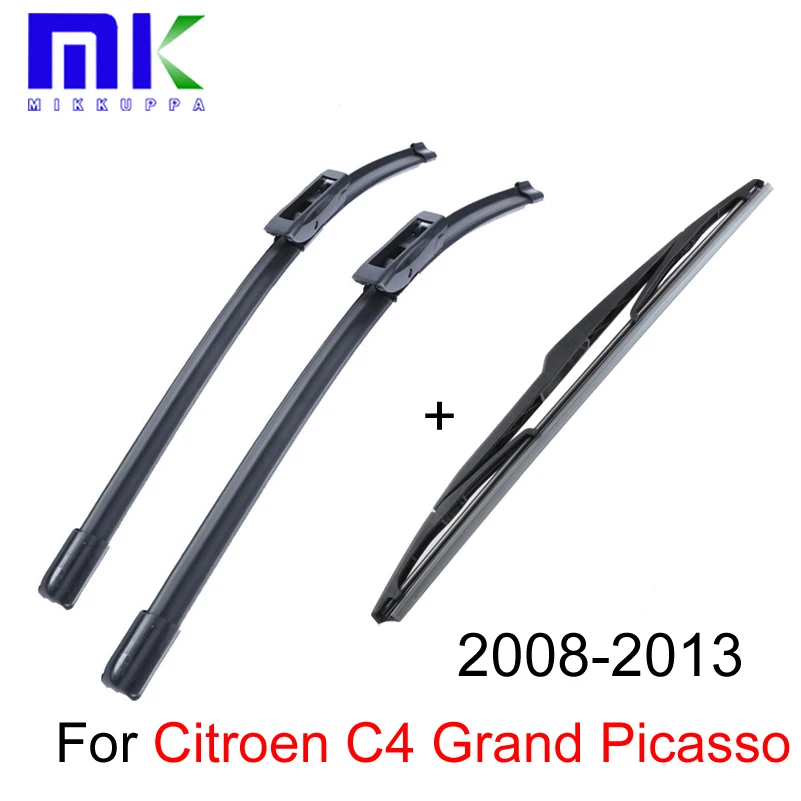 Front & Rear Wiper Blades For Citroen C4 Grand Picasso 2008 2009 2010 2011 2012 2013 Windshield Windscreen Wiper Car Accessories Front & Rear Wiper Blades For Citroen C4 Grand Picasso 2008 2009 2010 2011 2012 2013 Windshield Windscreen Wiper Car Accessories
