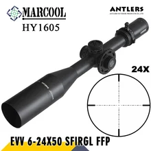 MARCOOL EVV 6-24X50 SFIRGL FFP Riflesocpe MIL DOT Reticle Optical Sight Hunting Rifle Scope for rifle and Pcp airgun air rifle MARCOOL EVV 6-24X50 SFIRGL FFP Riflesocpe MIL DOT Reticle Optical Sight Hunting Rifle Scope for rifle and Pcp airgun air rifle