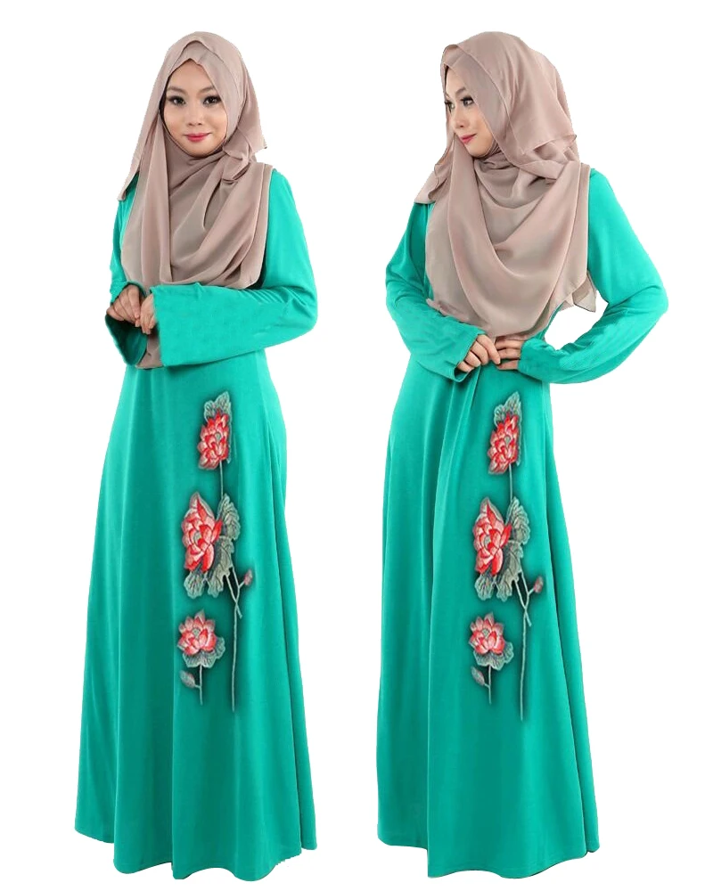 Fashion embroidery Kaftan vintage Islamic Jilbab Maxi Muslim women