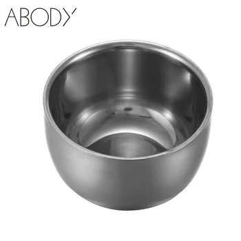 

7.5cm Stainless Steel Shaving Bowl Barber Beard Razor Cup For Shave Brush Male Face Cleaning Soap Mug Tool Set Silver NEW