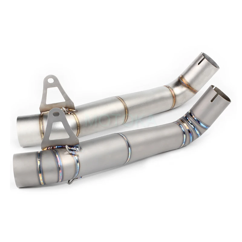 

Titanium Alloy Motorcycle Exhaust Pipe Full System Conector Middle Pipe Link Pipe For CBR1000 Connect Pipe Fit For 61mm Muffler