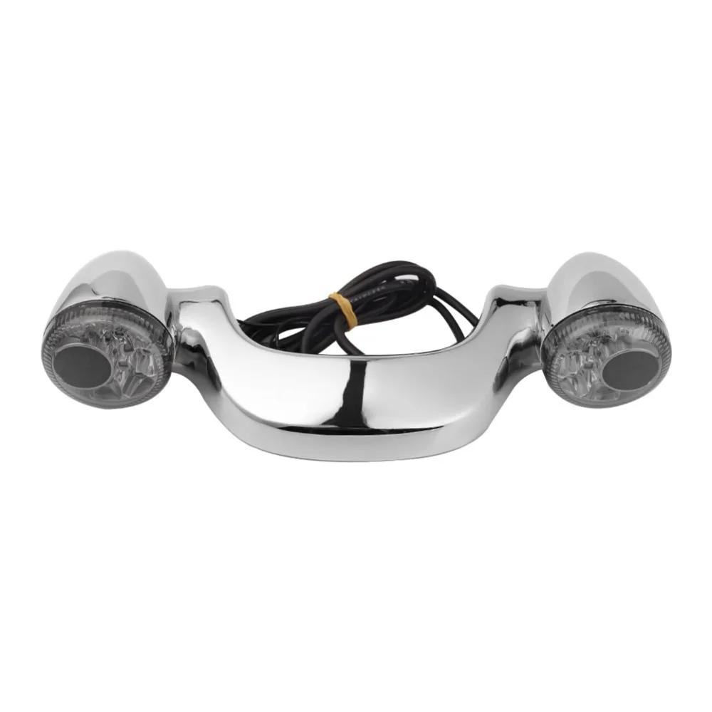  Chrome Motorcycle Smoke Rear LED Brake Light Turn Signal Bar For Harley Touring Street Road Glide 1 - 32846974155