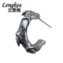 Lengkea, ювелирные изделия, мужские Модные серьги-гвоздики, Стерлинговое Серебро 925 пробы, Винтажные серьги с узором в виде когтей, мужские серьги, аксессуары для ушей, подарок для мальчиков и друзей