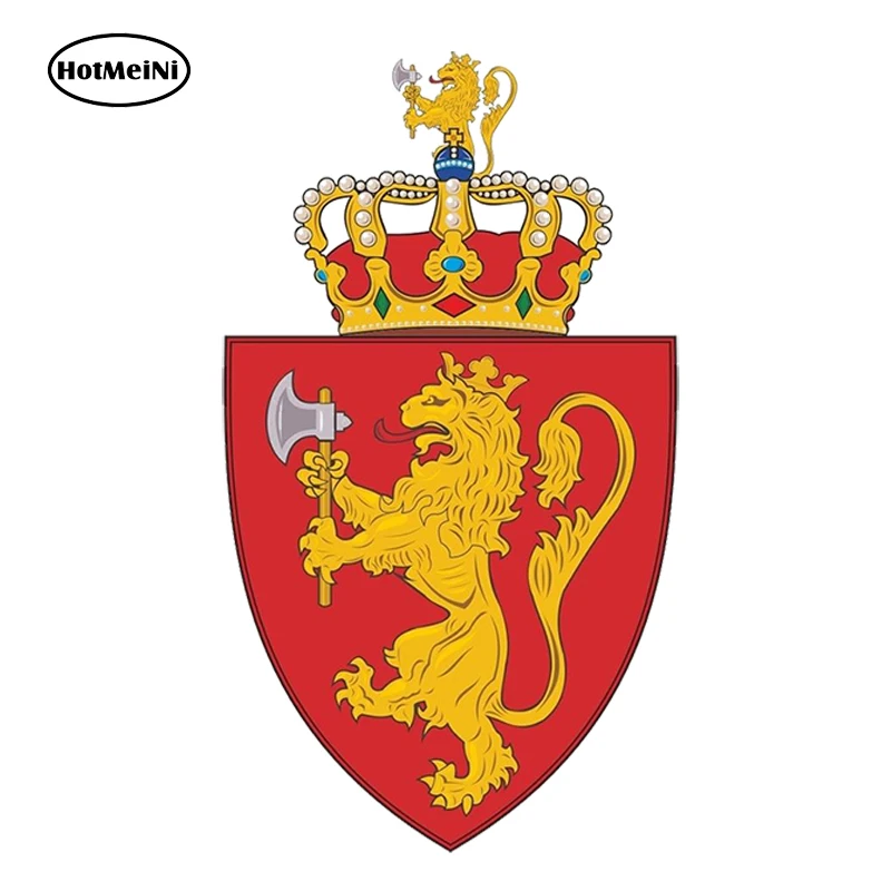 

HotMeiNi 3D Car Sticker Norway Norwegian Coat of Arms Decal Car Styling Argent Auto Tuning Moto Waterproof 13cm x7.5cm