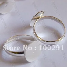 1000 piece с 14 мм плоским Гуле площадку с серебряным покрытием Регулируемые кольца База Бланк ювелирных изделий никель свободный