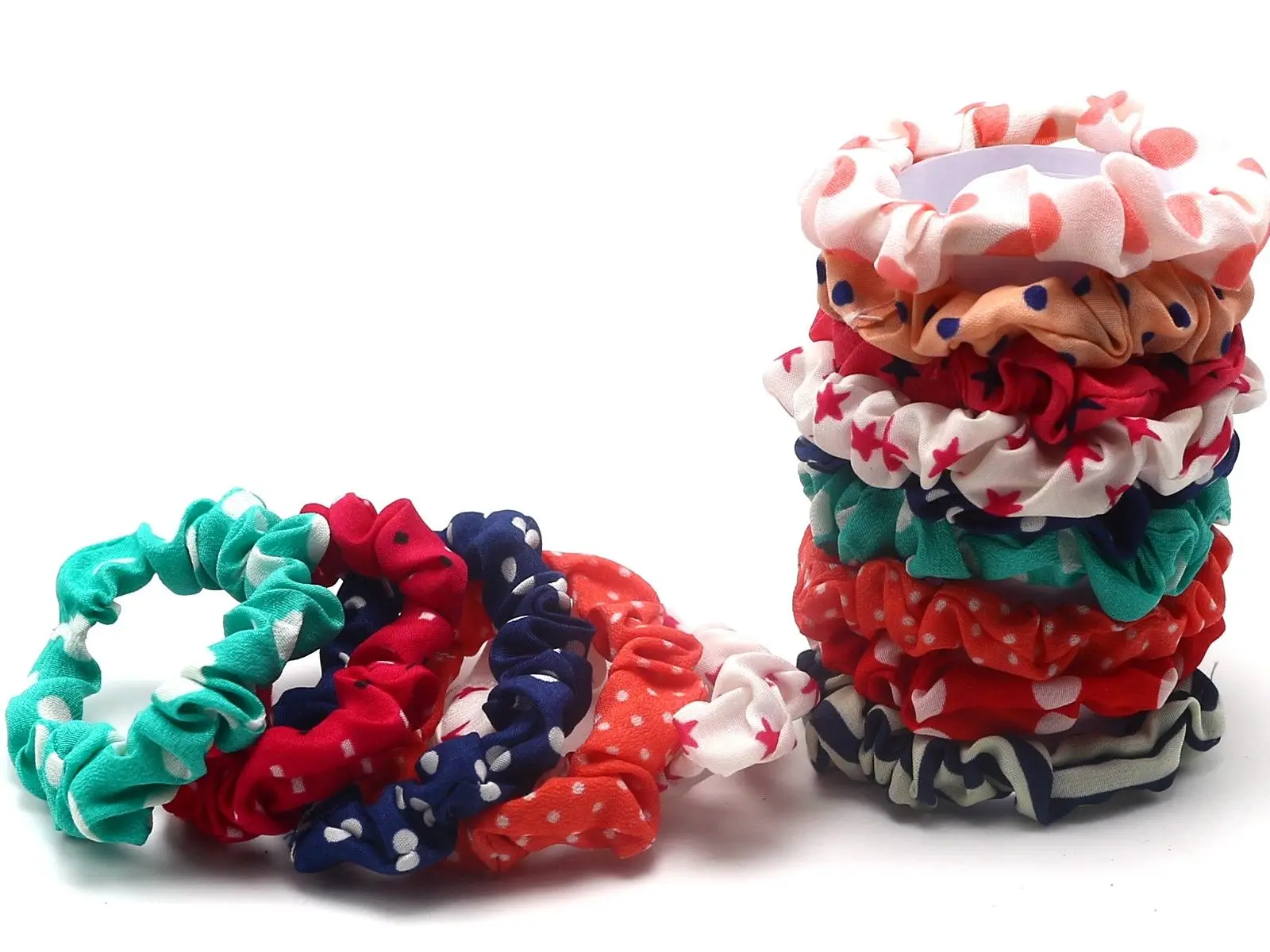 

20pcs Mixed Color Elastic Scrunchie Hair Ties Bands Ropes Ponytail Holder