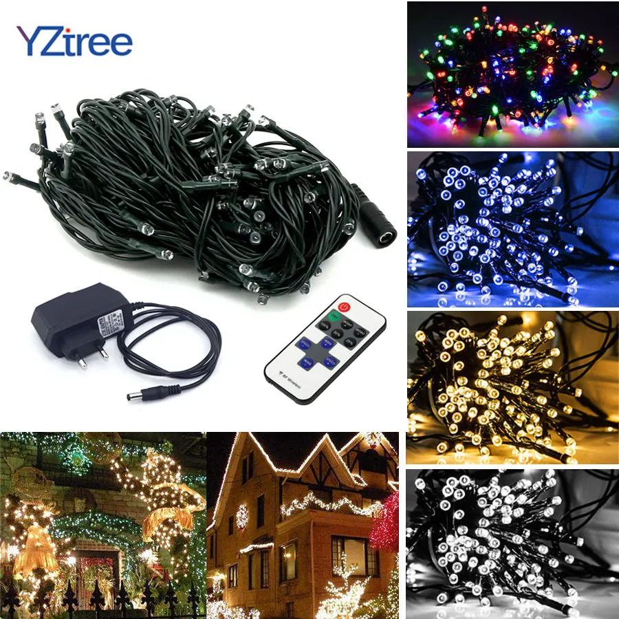 10M 20M LED String Light DC 12V Fairy Lights Christmas Decor Lighting Wedding Xmas Home Garden String Lamps +Remote Controller