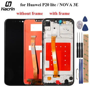 

Huawei P20 Lite LCD Display Touch Screen with frame Digitizer Assembly Replacement for Huawei Nova 3E LCD Screen ANE-LX1 ANE-LX3