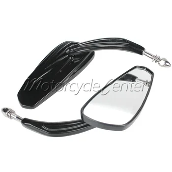 

Motorcycle Side Rearview Mirrors For Harley Electra Glide Custom Road King Dyna Softail Fat Boy CVO Sportster 1200 883 500 48