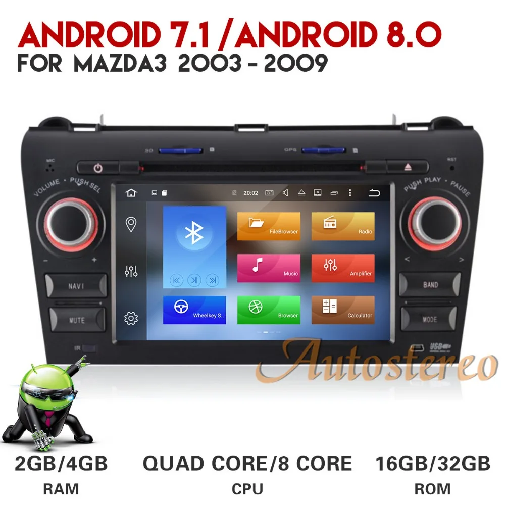 

Octa core Android8 Android 7.1 Car GPS Navigation DVD Player For Mazda3 Mazda 3 2003-2009 multimedia headunit auto stereo pad