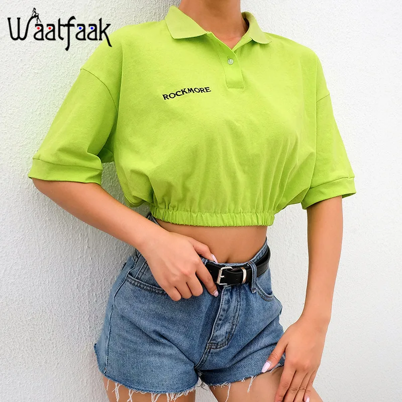neon crop shirt
