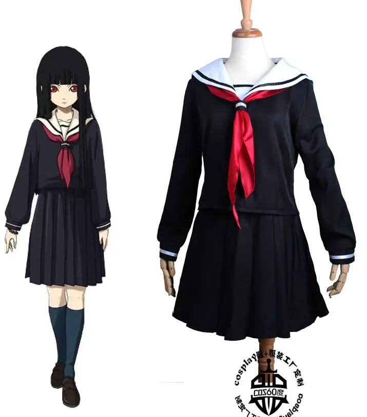 Hell Girl jigoku shojo Enma Ai костюм для косплея костюмы на Хэллоуин японская школьная форма |