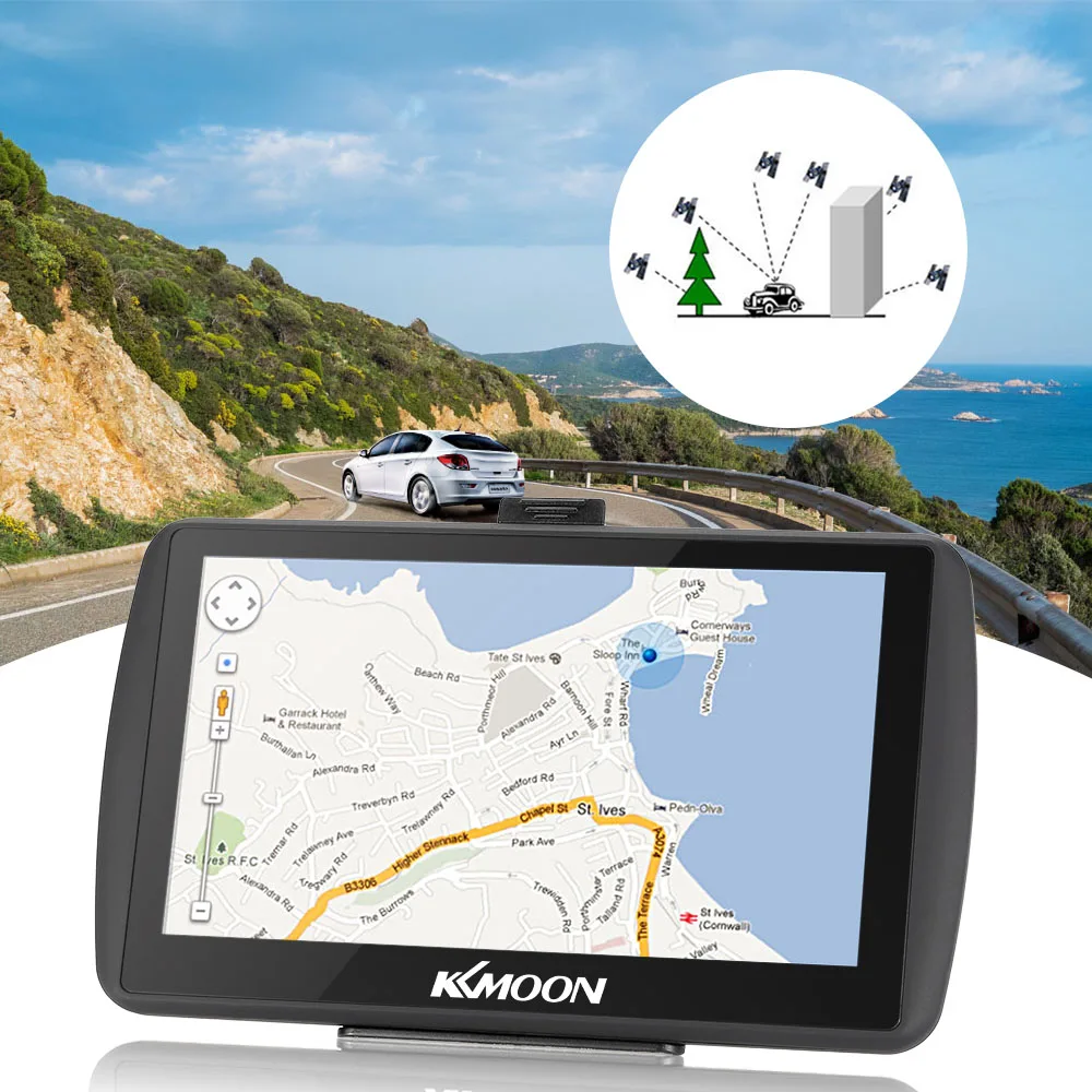 Портативный Автомобильный GPS навигатор 7 дюймовый HD сенсорный экран 128 Мб 4 Гб MP3