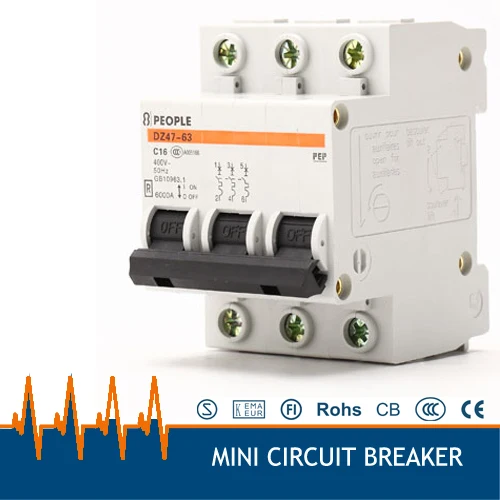 DZ47 63 16A AC380v 3 фазная защита от перегрузки мини автоматический выключатель|circuit