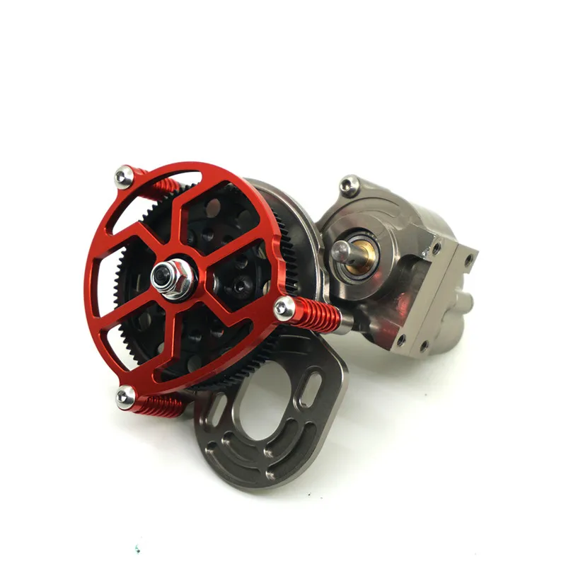 

1PC 1/10 RC Crawler SCX10 All Metal Transmission / Center Gearbox for 1/10 Axial SCX10 Gear Box Reverse Parts Red Black