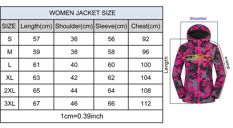 Cabolsa de Esqui ao ar Livre à Prova de Vento Quente à Prova a Luz do Ártico Mulheres Homens Velo Camping Pesca Caminhadas Camuflagem Jaqueta d' Água Rosy 3 Cheap Jaq. caminhada
