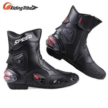 Free shipping Ankle joint protection motorcycle boots Pro-Biker SPEED boots for motorcyle Racing Motocross Boots BLACK RED WHITE