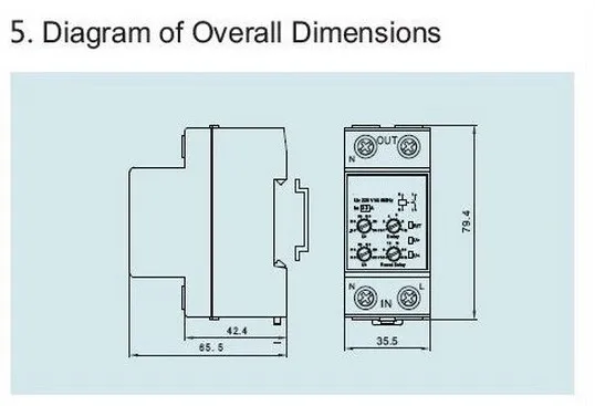 40A 220 В на din-рейку автоматическое переподключение от перенапряжения и под напряжением защитное устройство реле с регулируемой кнопкой