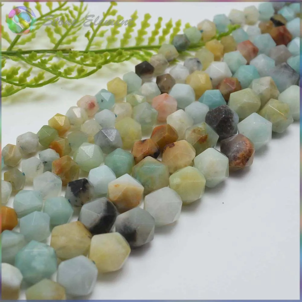 

Natural Fancy Amazonite Quartz Triangle Faceted Beads 6mm,8mm,10mm