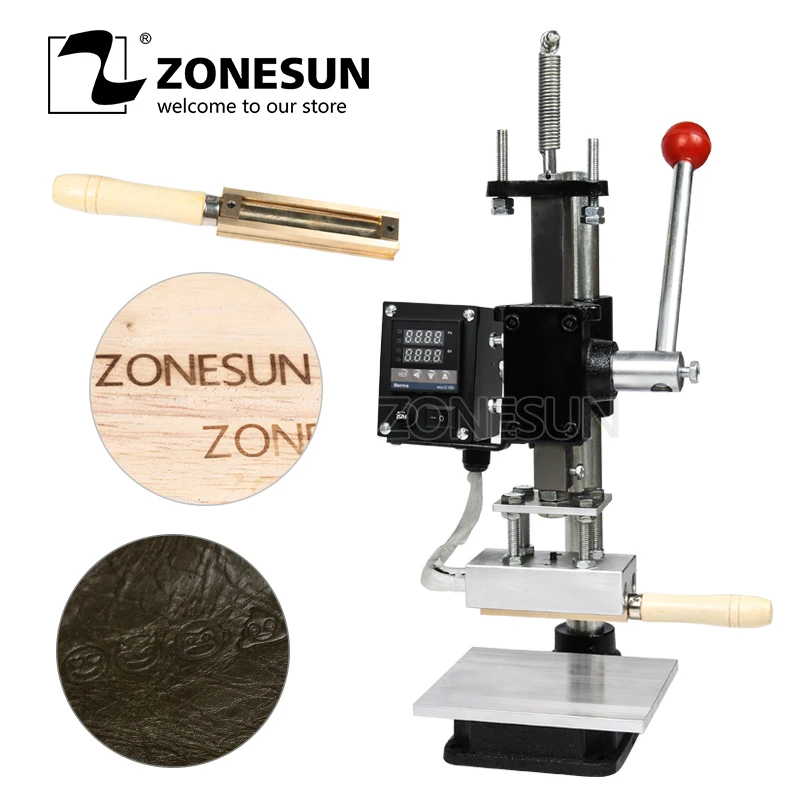 ZONESUN 8cm x 10cm expiry date stamping machine,digital embosser