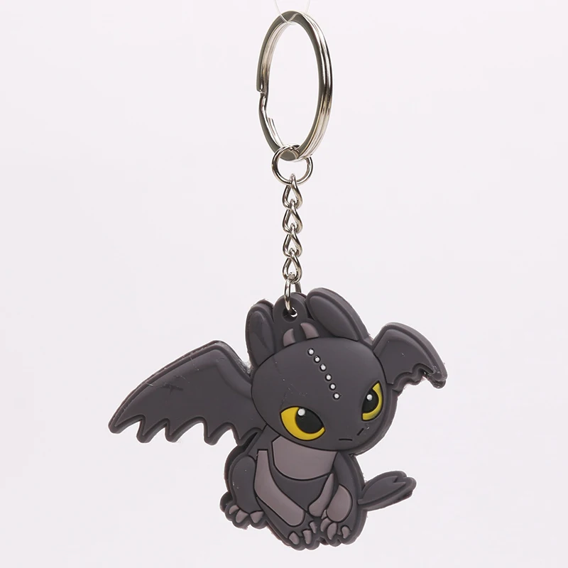 

4pcs/set How to Train Your Dragon 3 figure pendant keychain keyring night fury Toothless Figure Toys