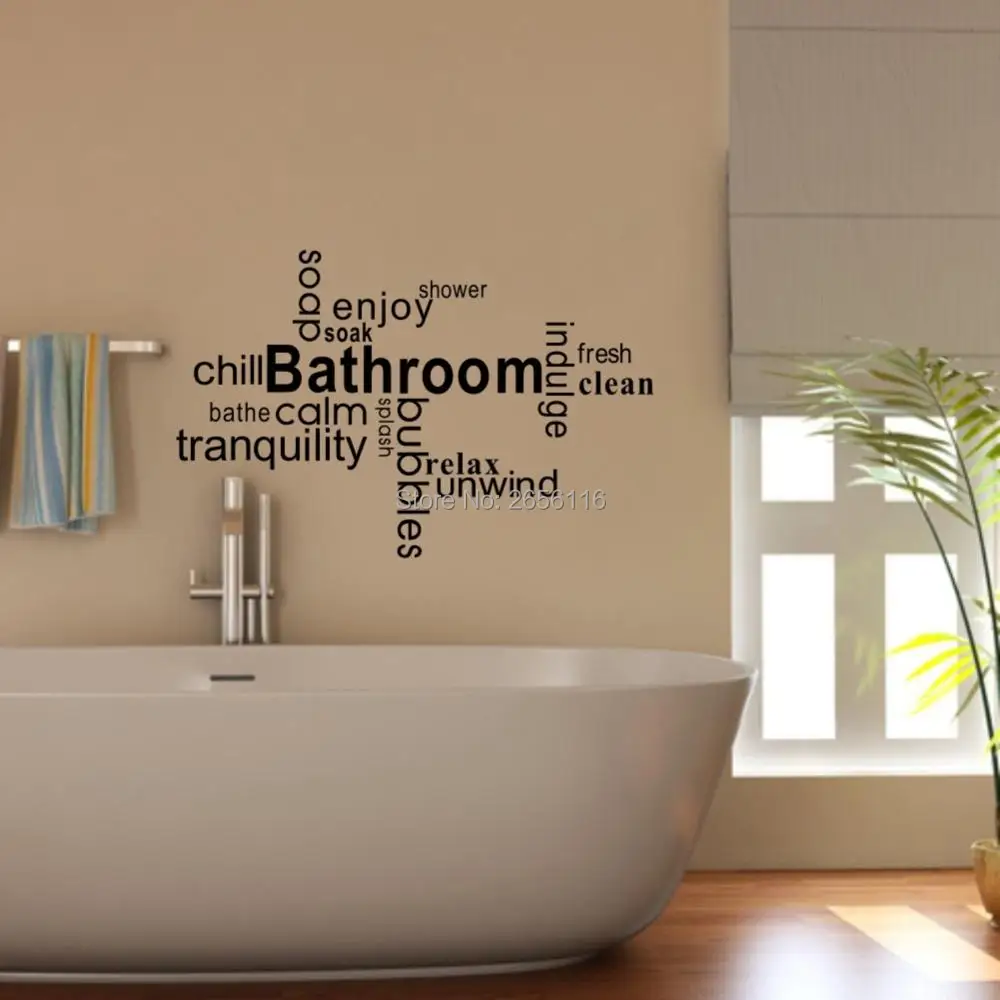 Badkamer Quotes Baden Genieten Soak Douche DIY Muur Sticker Bubbles