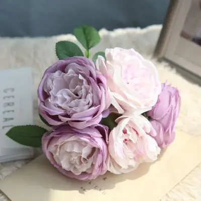 

Hand pricking Rose chrysanthemum bouquet bride bouquet table bouquet family decoration