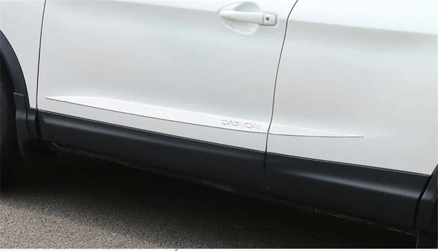 Нержавеющая сталь корпус автомобильной двери литья Накладка 4 шт./компл./стример под давлением для Nissan Qashqai J11