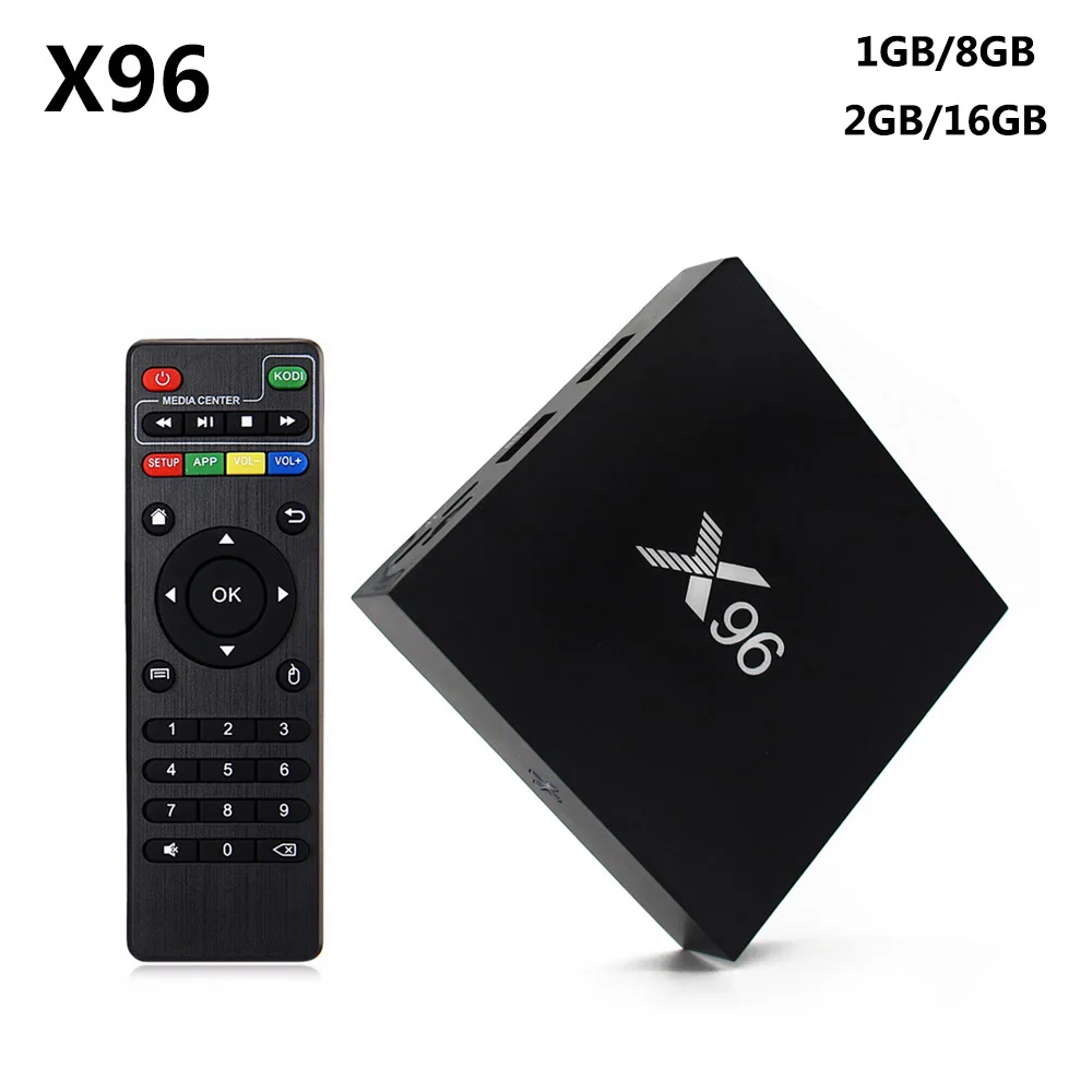 

X96 Android 6.0 TV Box Amlogic S905X Quad Core 2GB DDR3 16GB ROM Smart Set Top Box 2.4GHz Wifi H.265 HDR10 4K HD Media Player